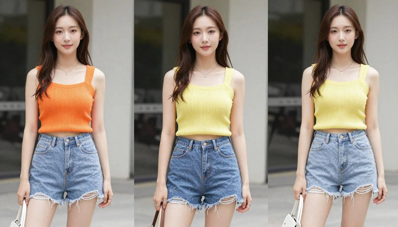 How to wear bright spring summer outfits — pairing #ff6b47, #ff8c69, #ff7f50 near the face