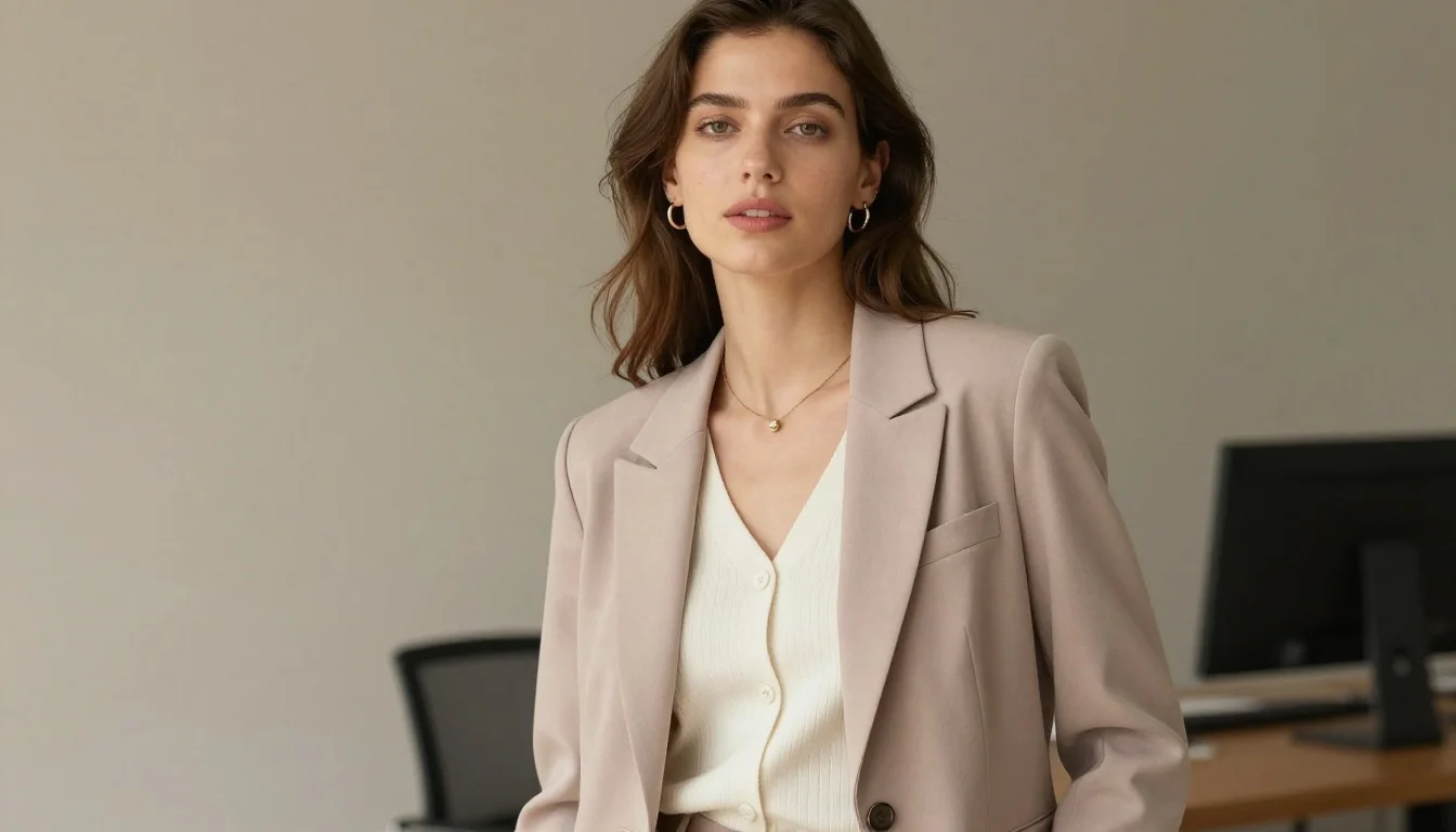 How to wear business wardrobe for soft summer — pairing soft charcoal, rose grey, cool stone near the face