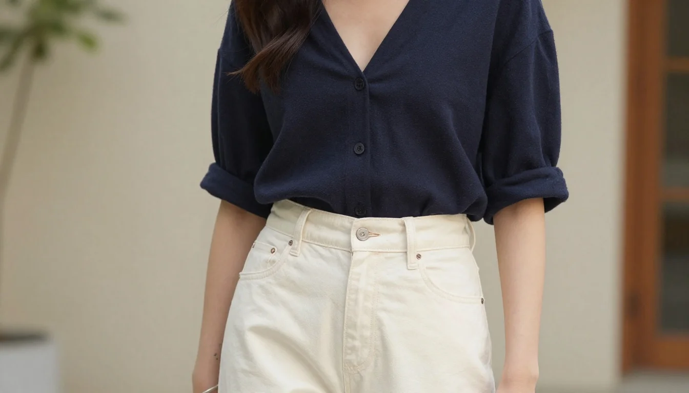 How to wear casual outfits for pale skin — pairing deep navy, forest green, rich burgundy near the face
