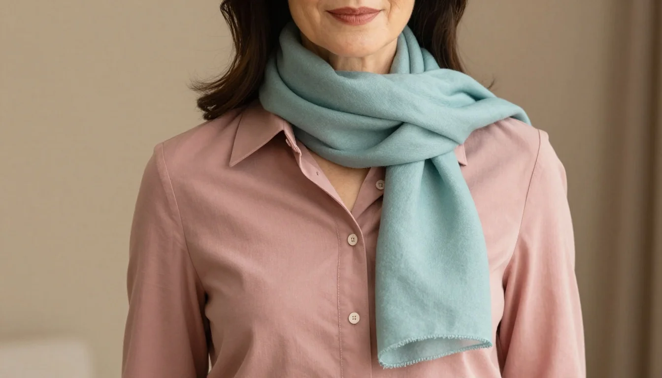 How to wear colors that flatter mature skin | expert guide — pairing soft coral, warm peach, dusty rose near the face