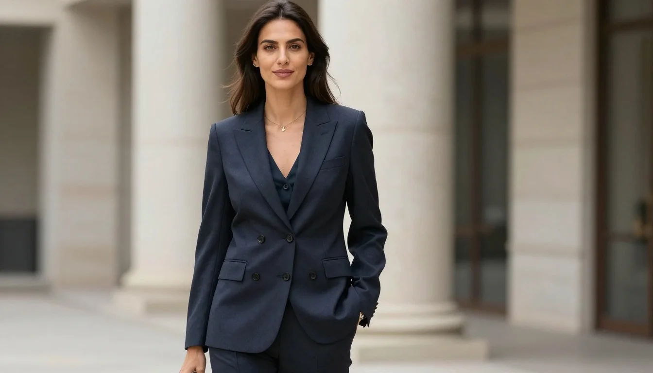 How to wear colors that make you look powerful — pairing jet black, charcoal, graphite near the face