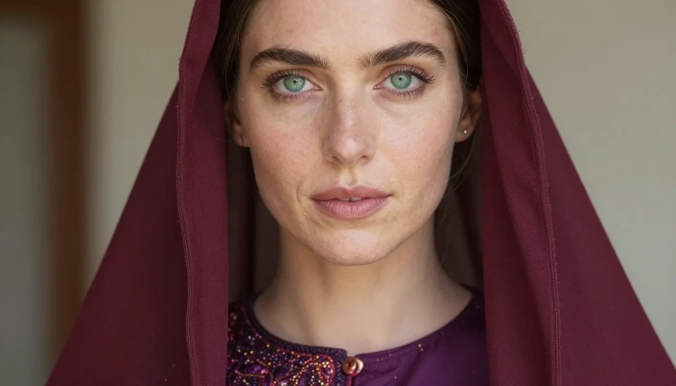 How to wear: Colors to Avoid for Green Eyes: What Not to Wear How to wear colors to avoid for green eyes: what not to wear — pairing true red, burgundy, raspberry near the face