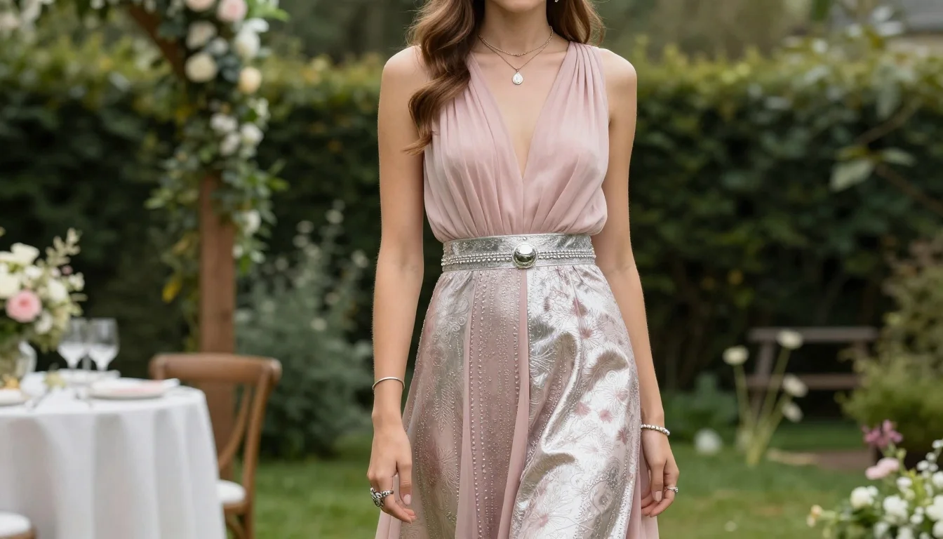 How to wear: Cool Summer Wedding Guest Outfit | What to Wear Guide How to wear cool summer wedding guest outfit | what to wear guide — pairing dusty rose, muted teal, soft lavender near the face