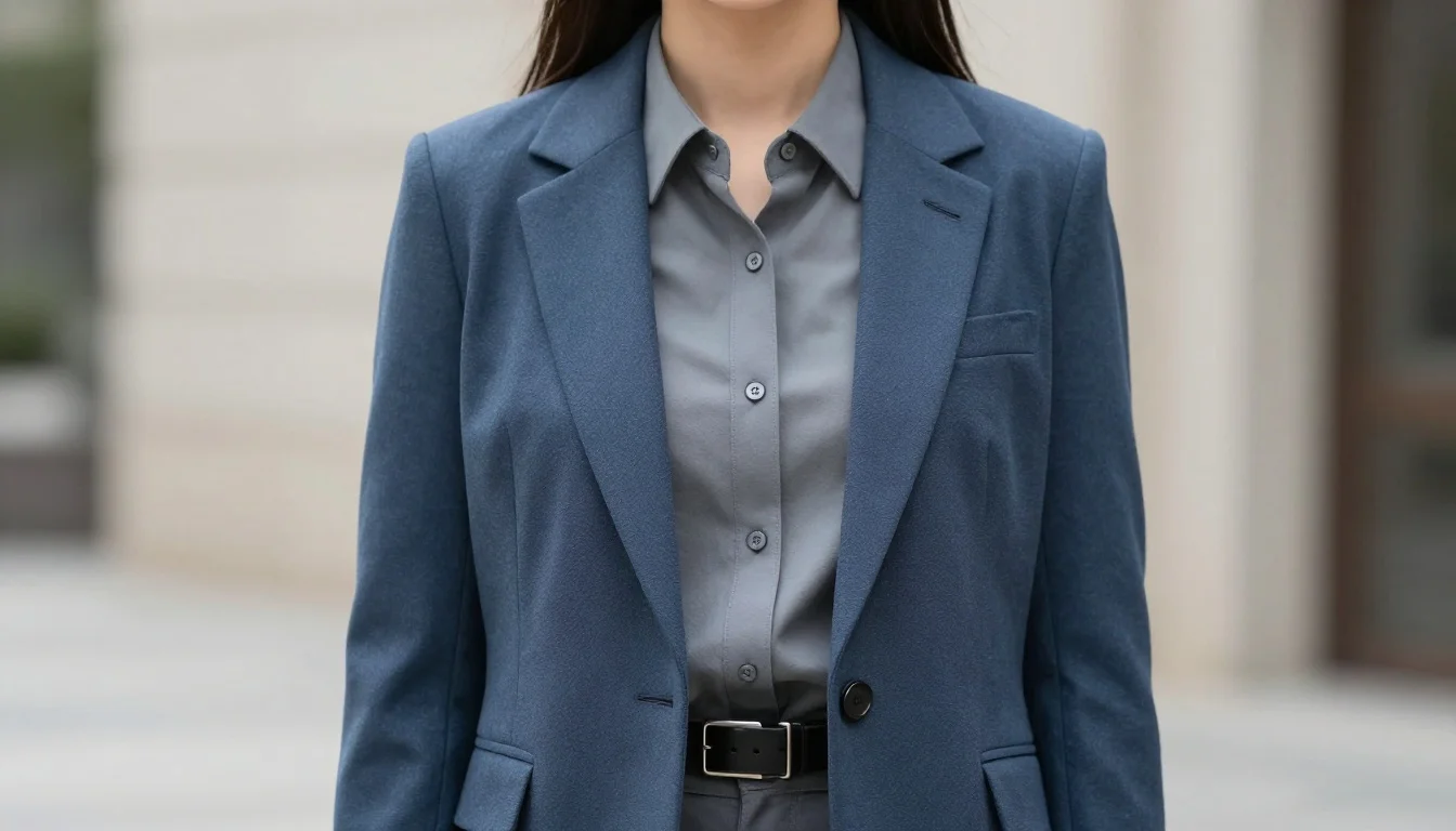 How to wear: Cool Summer Work Wardrobe How to wear cool summer work wardrobe — pairing #2e3f5c, #3d4f6b, #4a5568 near the face