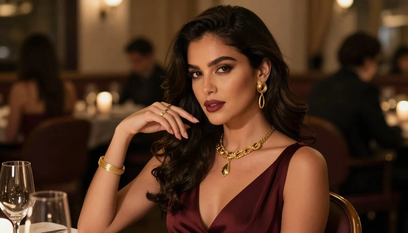 How to wear date night outfits for olive skin and dark hair — pairing deep burgundy, forest green, midnight teal near the face
