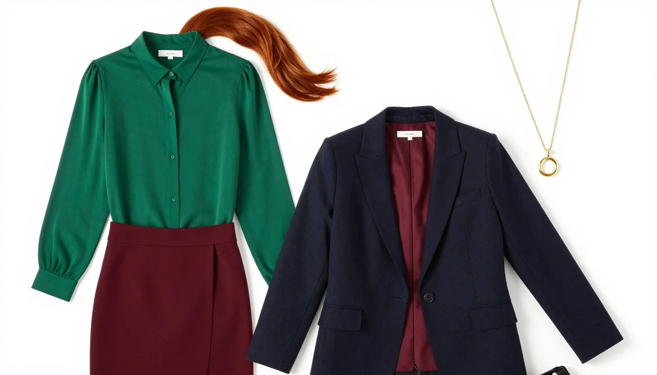 How to wear: Beste Farben fuer rote Haare und gruene Augen How to wear beste farben fuer rote haare und gruene augen — pairing smaragd, tannengruen, jade near the face