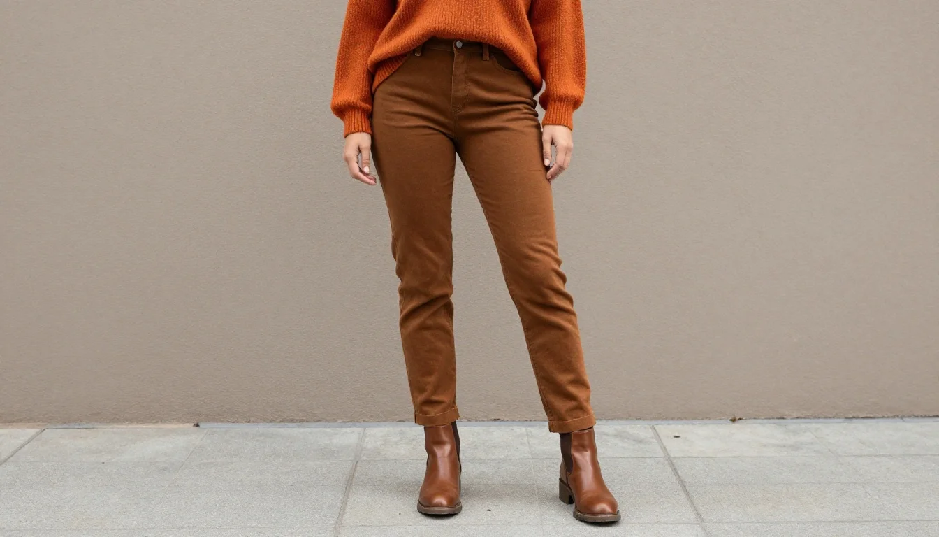 How to wear deep autumn casual outfits — pairing warm rust, burnt sienna, terracotta near the face