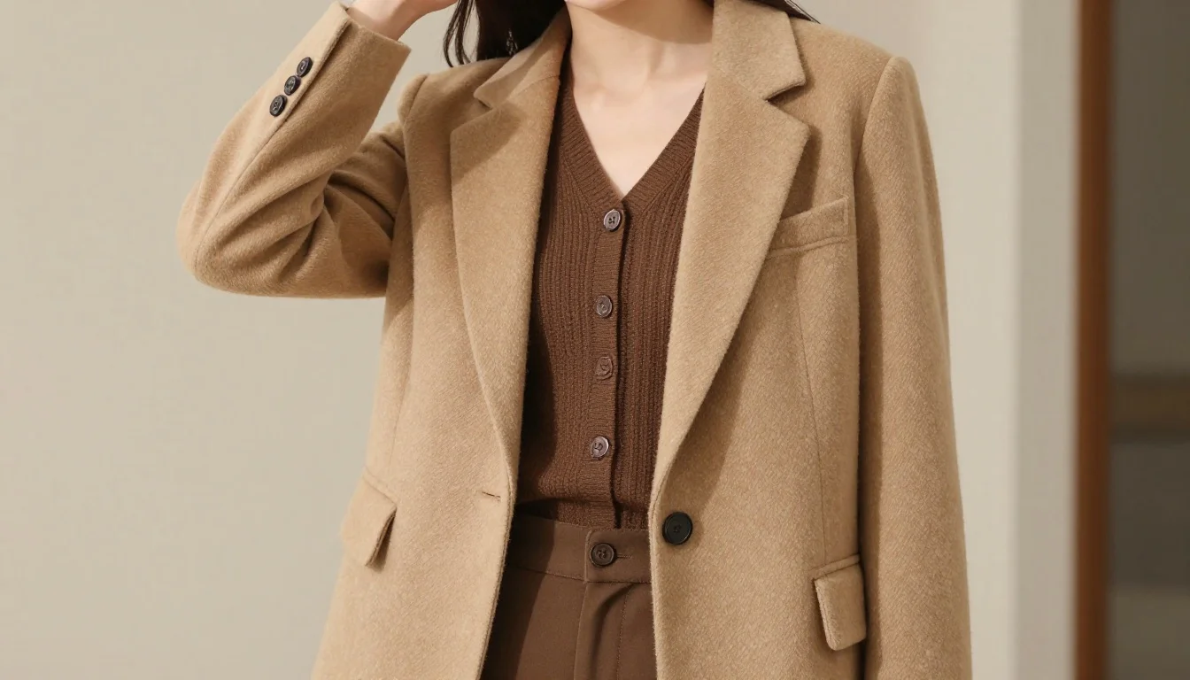 How to wear deep autumn work wardrobe — pairing chocolate brown, deep cognac, rich camel near the face