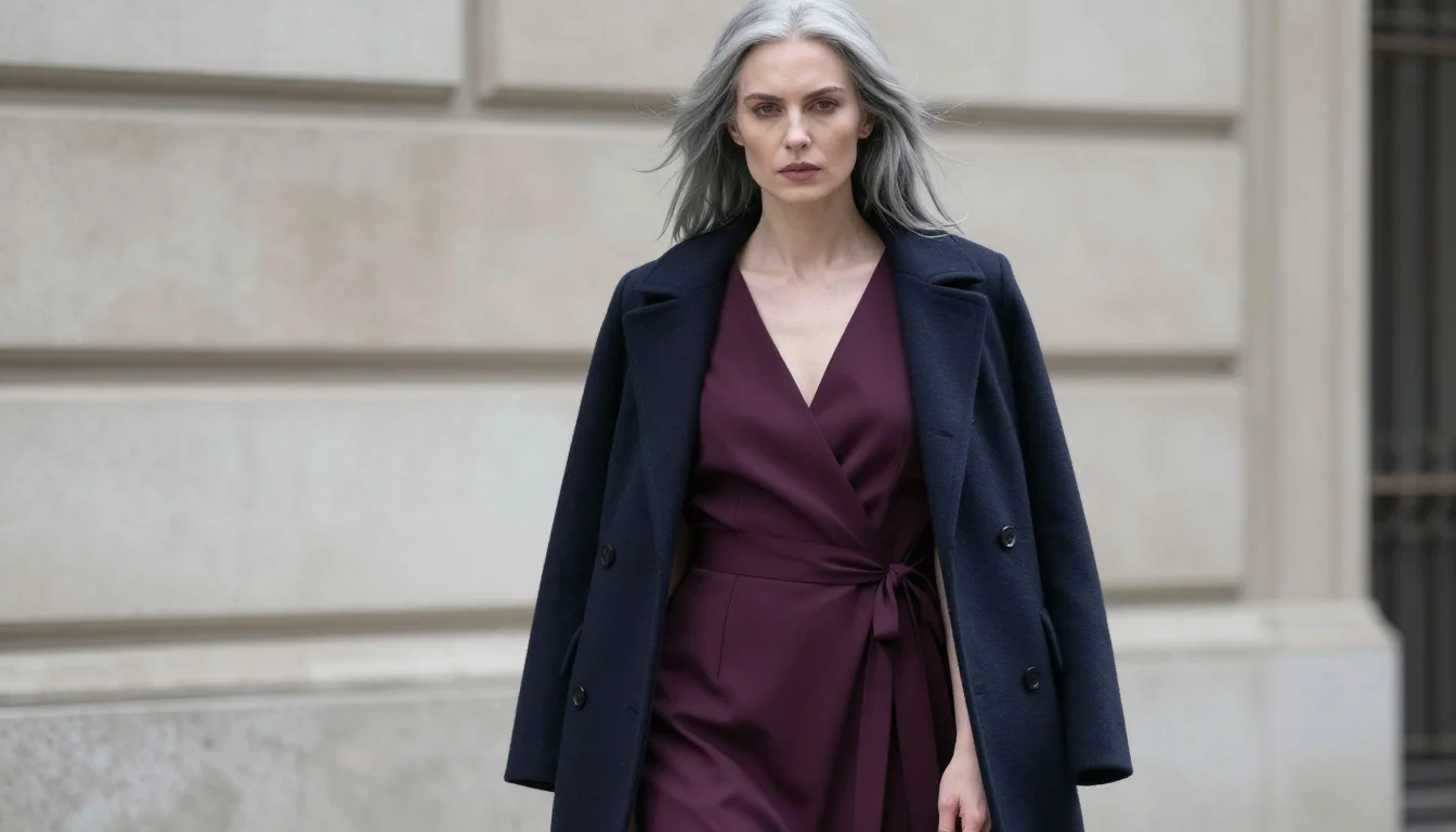 How to wear colores para cabello canoso y piel clara — pairing amatista profundo, violeta rico, lavanda clara near the face