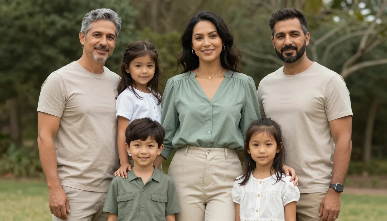 How to wear: Family Photo Outfit Colors for Olive Skin How to wear family photo outfit colors for olive skin — pairing terracotta, warm rust, deep camel near the face