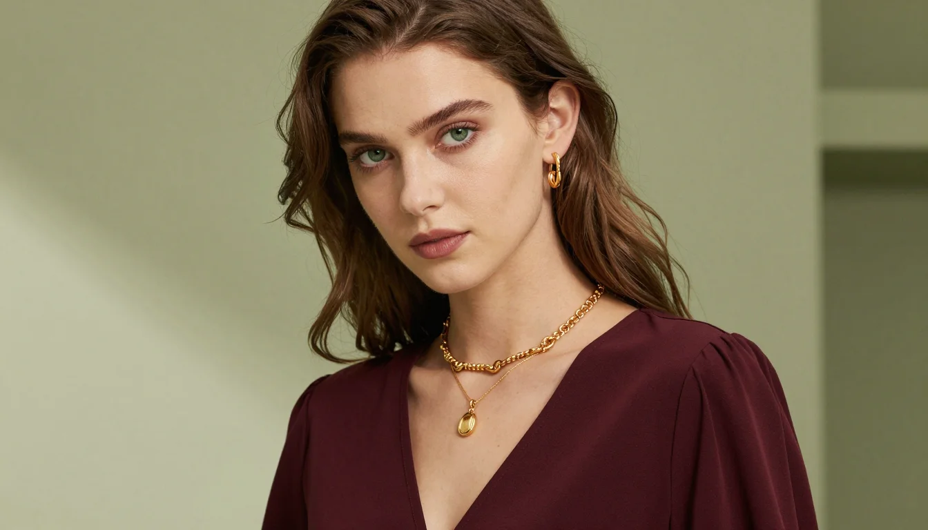 How to wear: Couleurs Qui Font Ressortir les Yeux Verts | Guide Complet How to wear couleurs qui font ressortir les yeux verts | guide complet — pairing prune profonde, lie-de-vin, baie near the face