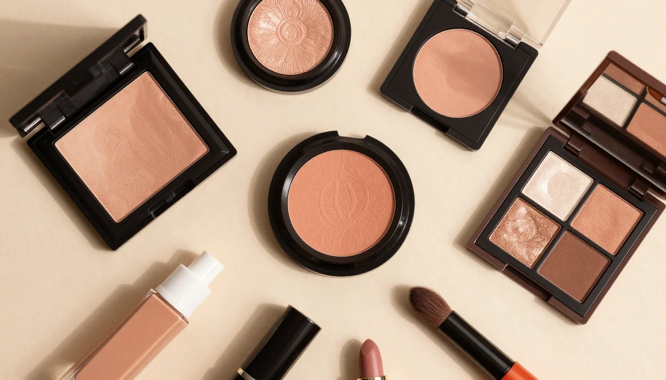 How to wear maquillage pour peau mate : les teintes — pairing bronze chaud, cuivre patiné, vert forêt profond near the face