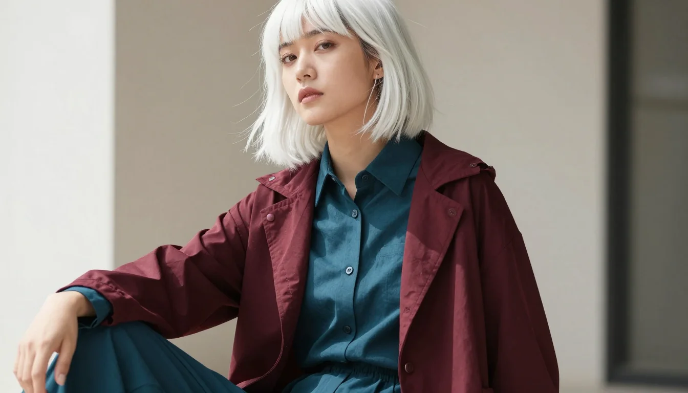 How to wear: Meilleures Couleurs pour Cheveux Blancs How to wear meilleures couleurs pour cheveux blancs — pairing améthyste profond, violet riche, lavande nette near the face