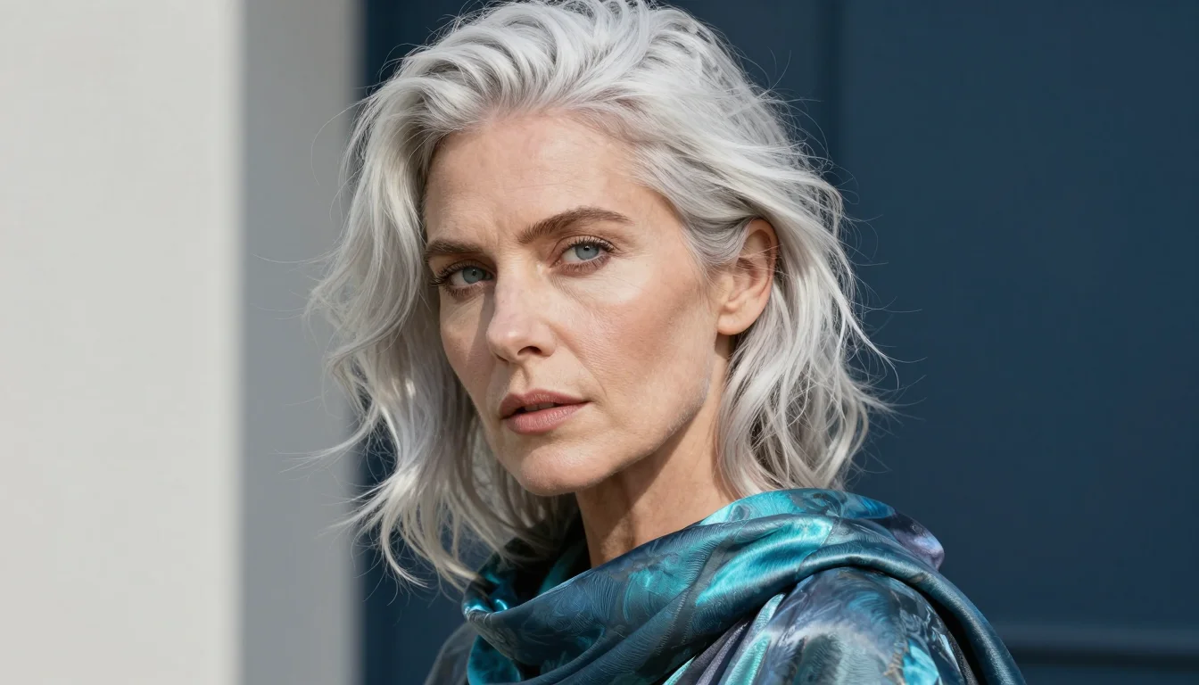 Meilleures Couleurs pour Cheveux Blancs Meilleures Couleurs pour Cheveux Blancs — flattering shades including améthyste profond, violet riche, lavande nette, prune-baie