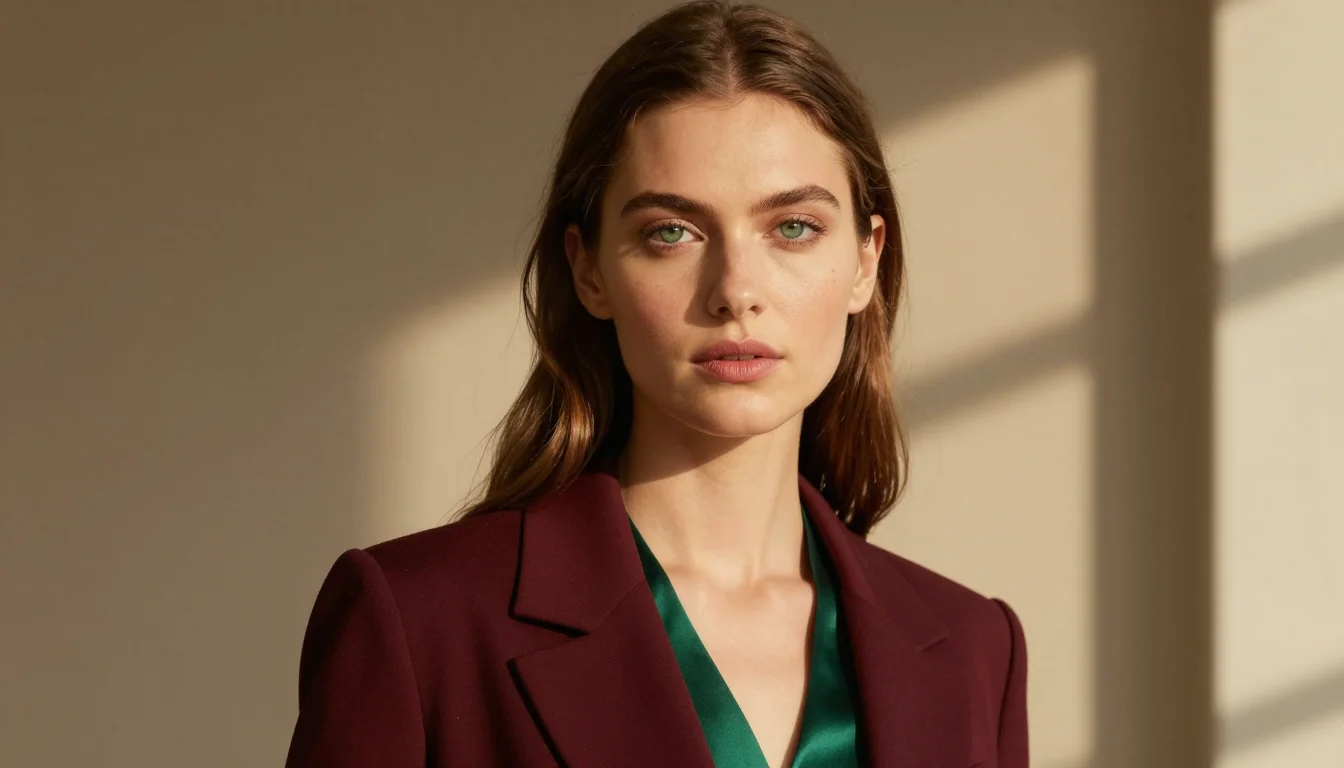 How to wear: Couleurs pour Peau Claire et Yeux Verts How to wear couleurs pour peau claire et yeux verts — pairing aubergine profond, violet riche, prune encre near the face
