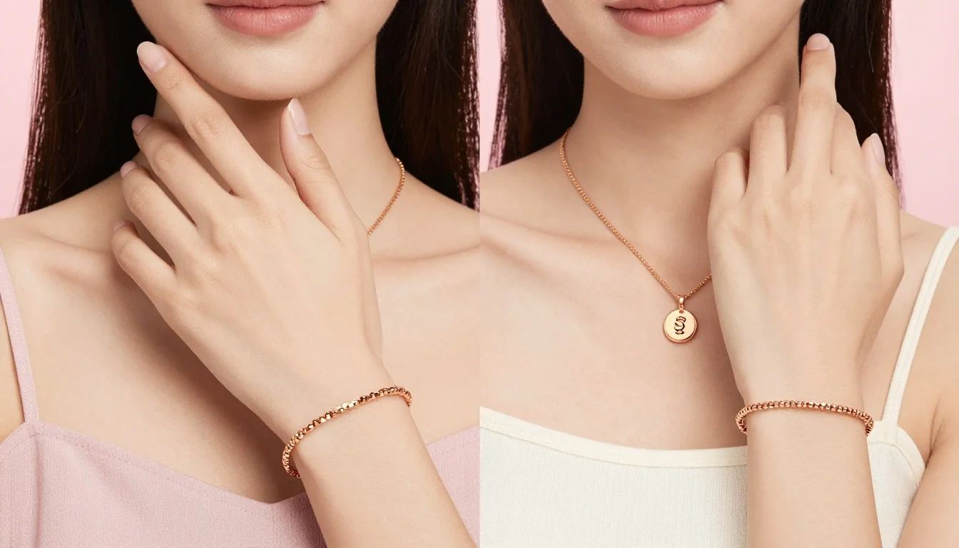 How to wear gold vs rose gold for your skin tone — pairing 22k yellow gold, high-karat yellow gold, antique gold near the face