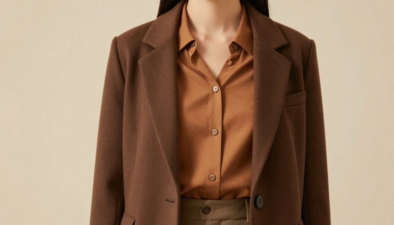 How to wear how to wear brown — pairing caramel brown, cognac, chestnut near the face