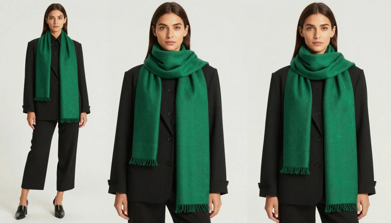 How to wear how to wear color when you only wear black — pairing midnight navy, deep forest green, rich burgundy near the face