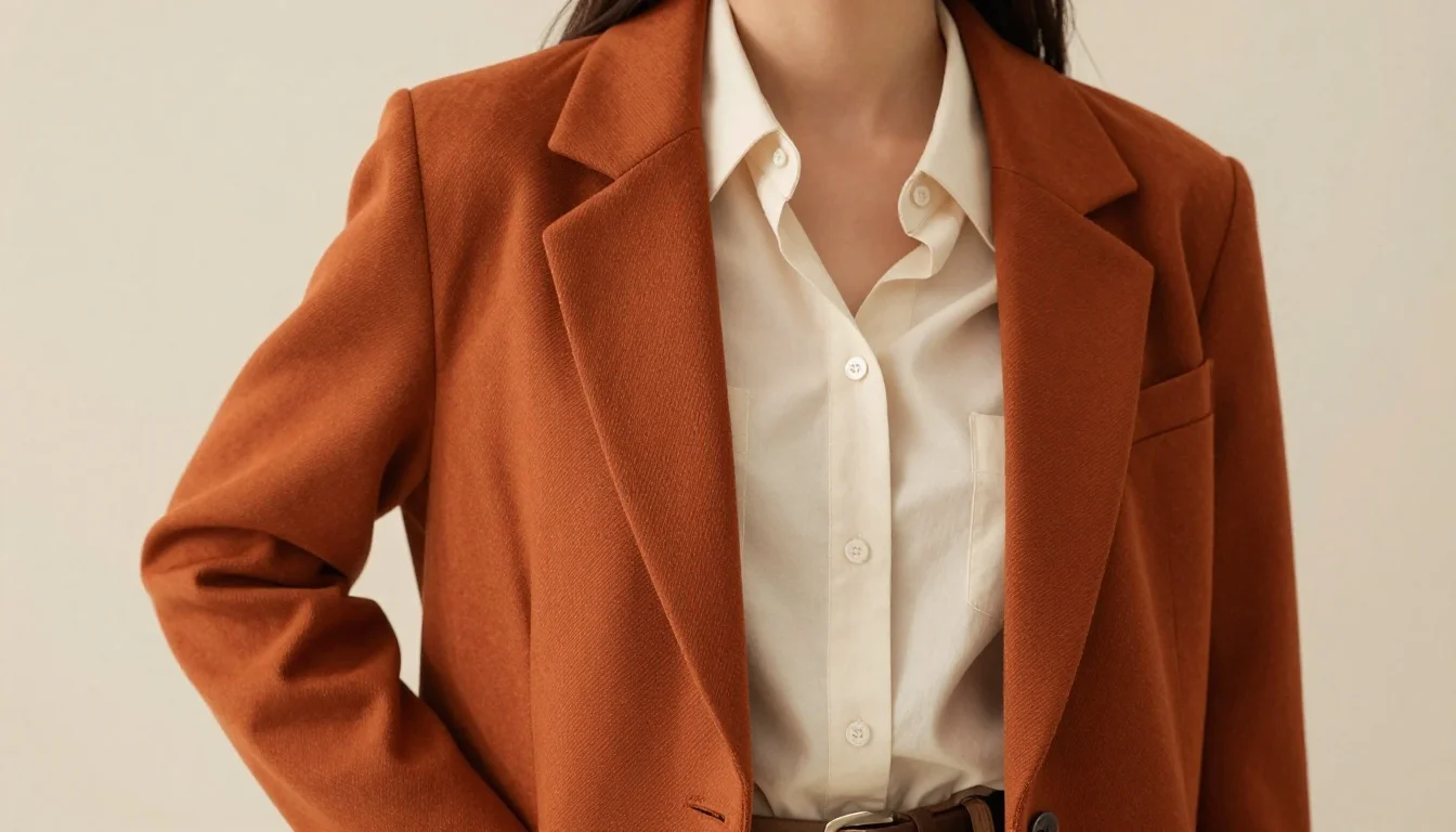 How to wear: How to Wear Rust | The Warm Statement Color That Works How to wear how to wear rust | the warm statement color that works — pairing burnt sienna, classic rust, terracotta-red near the face