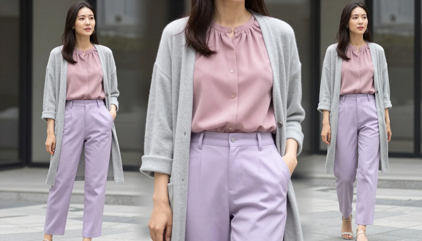How to wear: Light Summer Capsule Wardrobe How to wear light summer capsule wardrobe — pairing cool ivory, light greyish blue, soft dove grey near the face