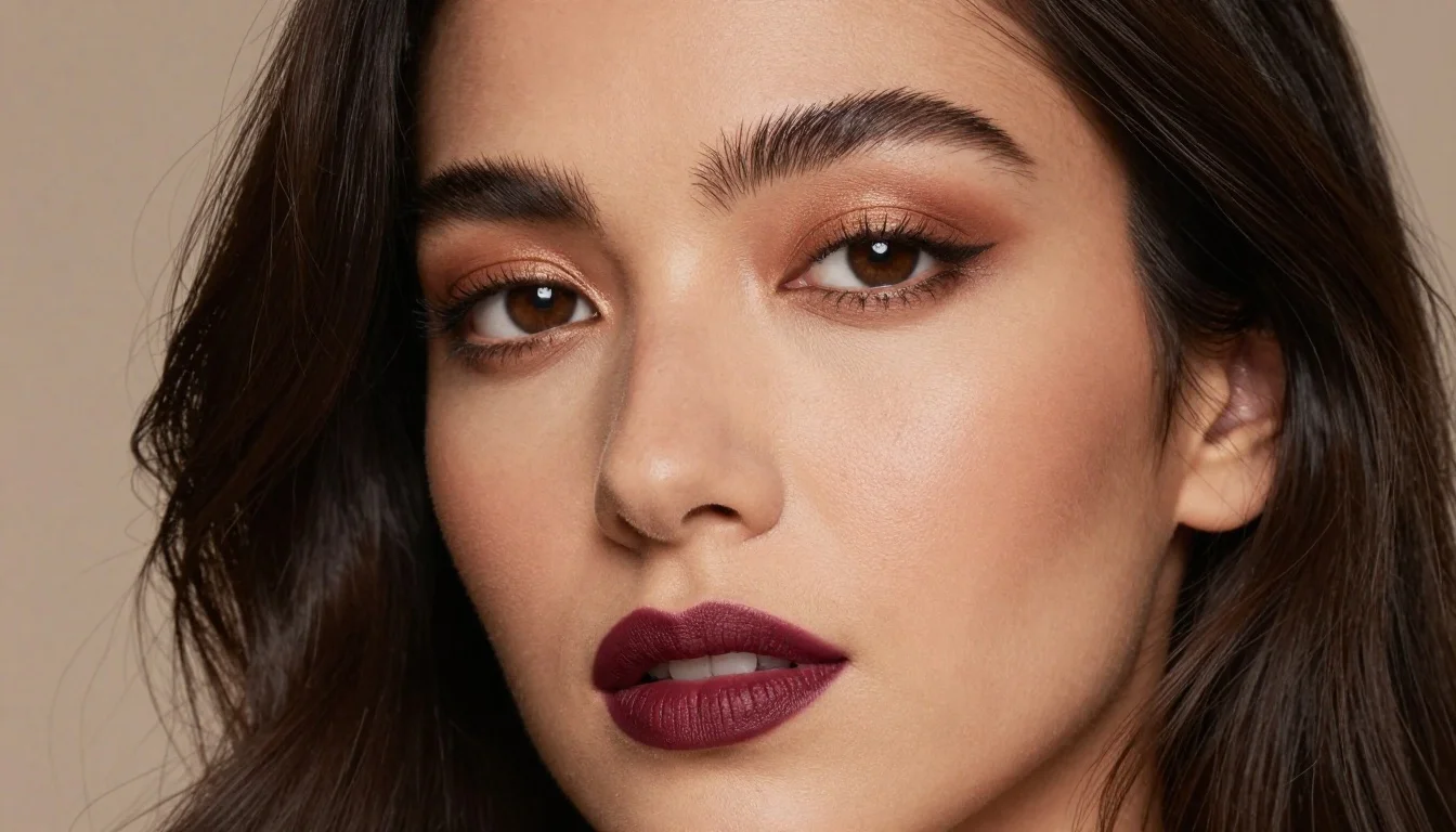 How to wear makeup for dark hair: shades that elevate — pairing deep berry, rich wine, warm mauve near the face