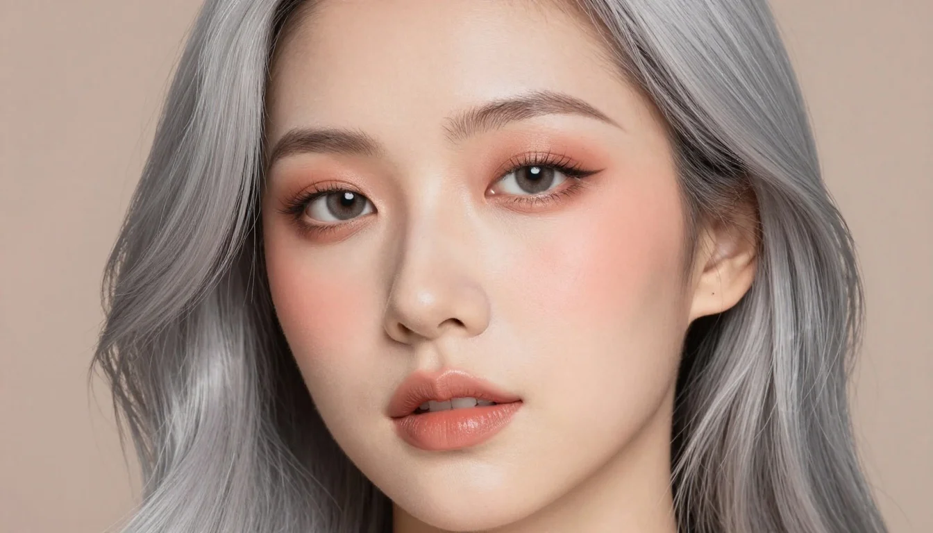 How to wear makeup for grey hair: modern shades — pairing warm rose, deep berry, muted raspberry near the face