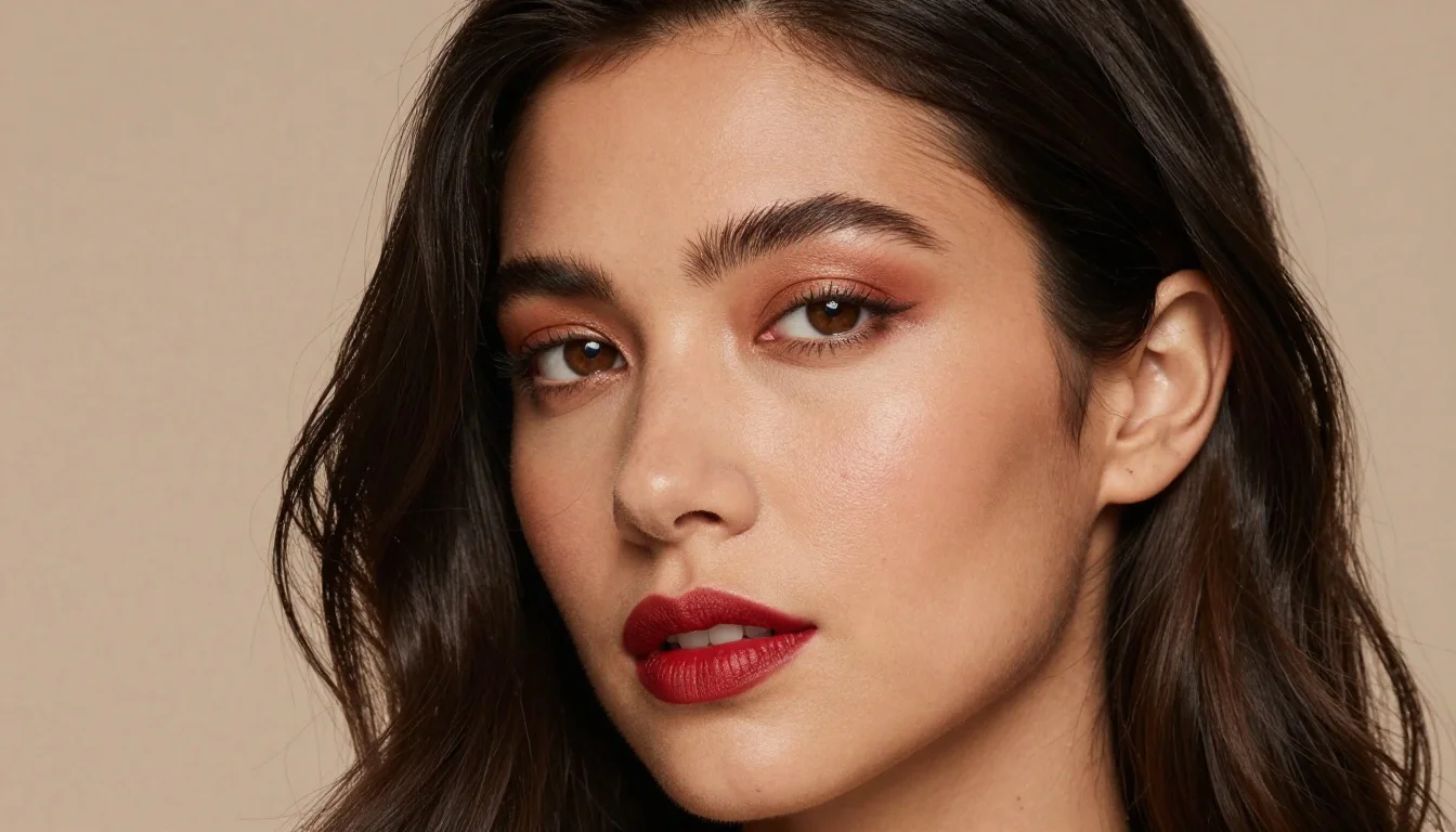 How to wear: Makeup for Olive Skin and Dark Hair How to wear makeup for olive skin and dark hair — pairing warm olive medium, golden tan, warm beige near the face