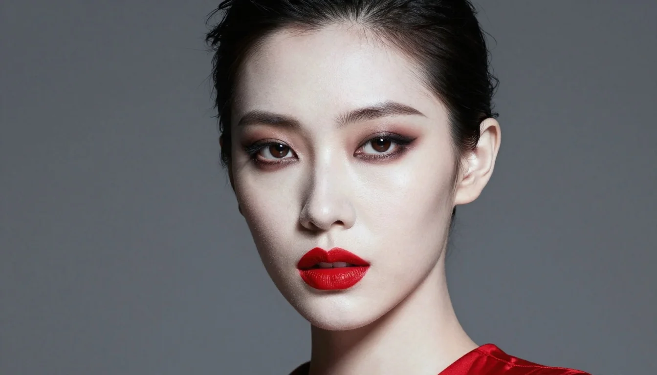 How to wear: Makeup for Pale Skin and Dark Hair How to wear makeup for pale skin and dark hair — pairing classic red, deep raspberry, cool berry near the face