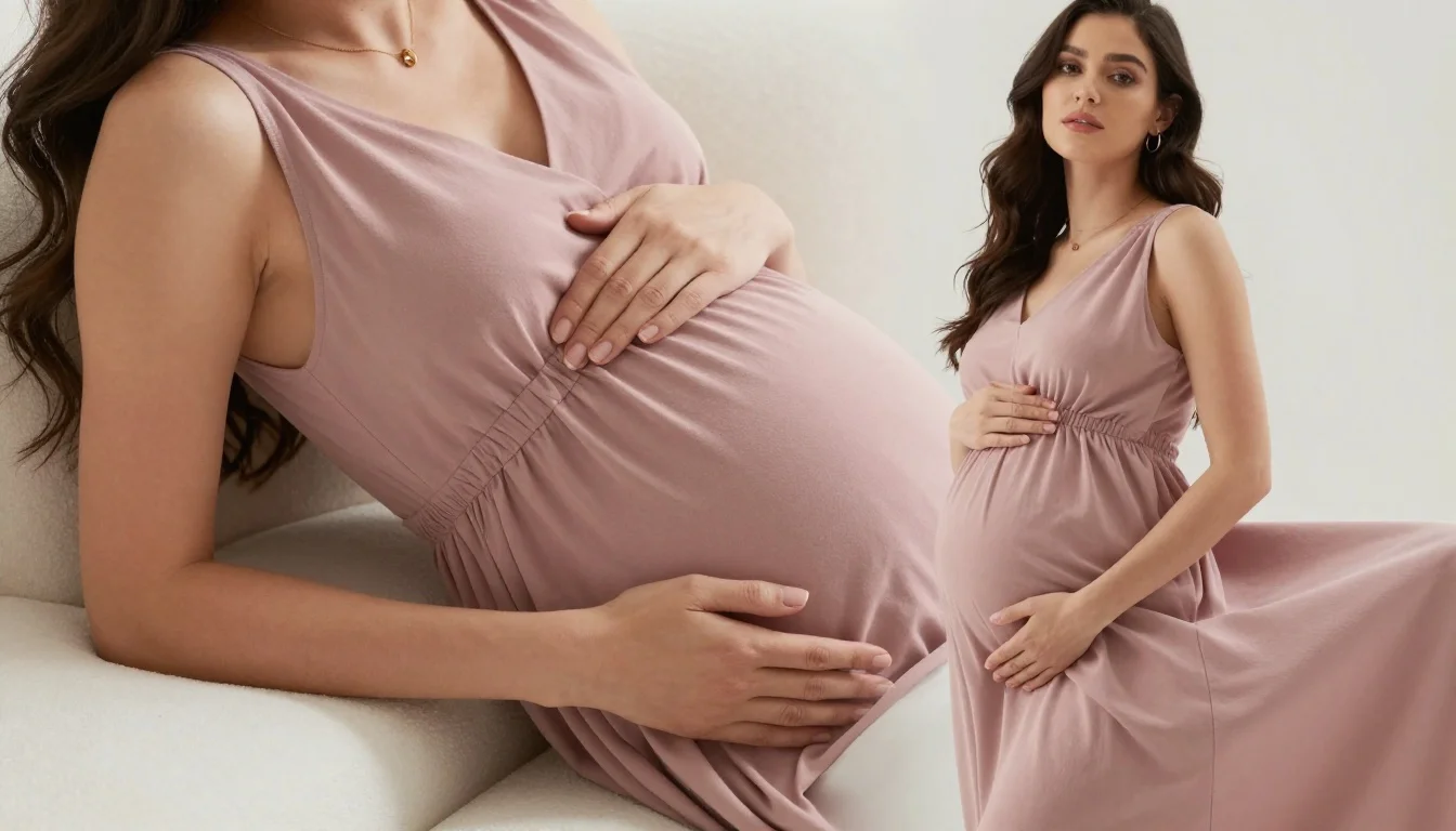 How to wear maternity photoshoot colors for cool undertones — pairing dusty blue, soft powder blue, steel blue near the face