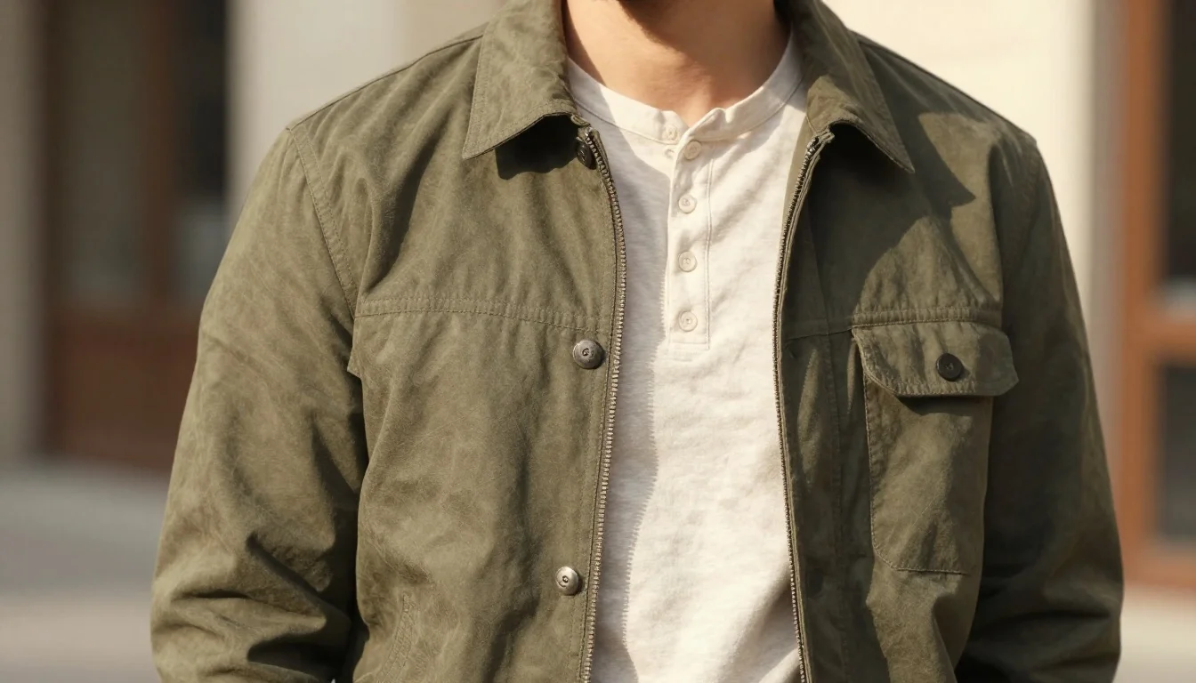 How to wear men's casual outfits for warm undertones | style guide — pairing cream, warm charcoal, olive green near the face