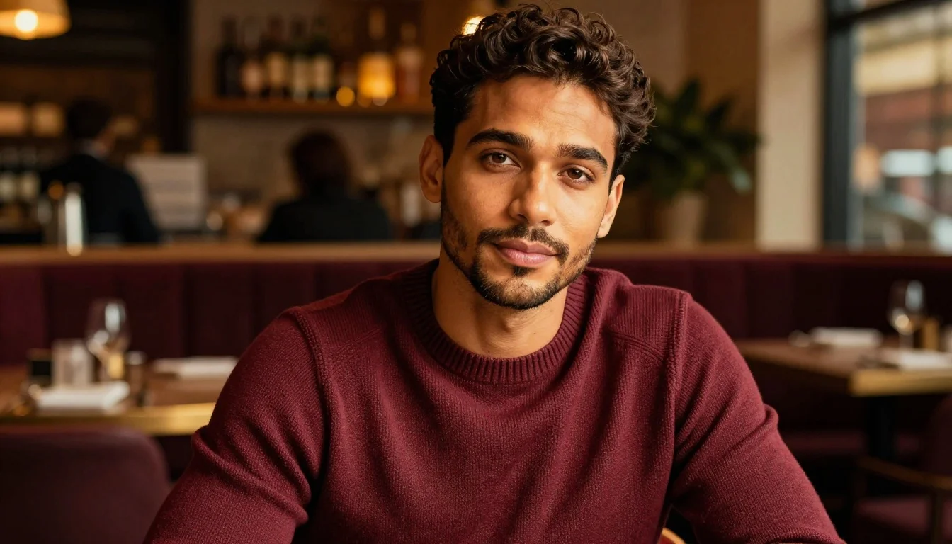 Men's Date Night Outfits for Warm Undertones | Style Guide Men's Date Night Outfits for Warm Undertones | Style Guide — flattering shades including warm navy, rich charcoal, deep chocolate, warm black