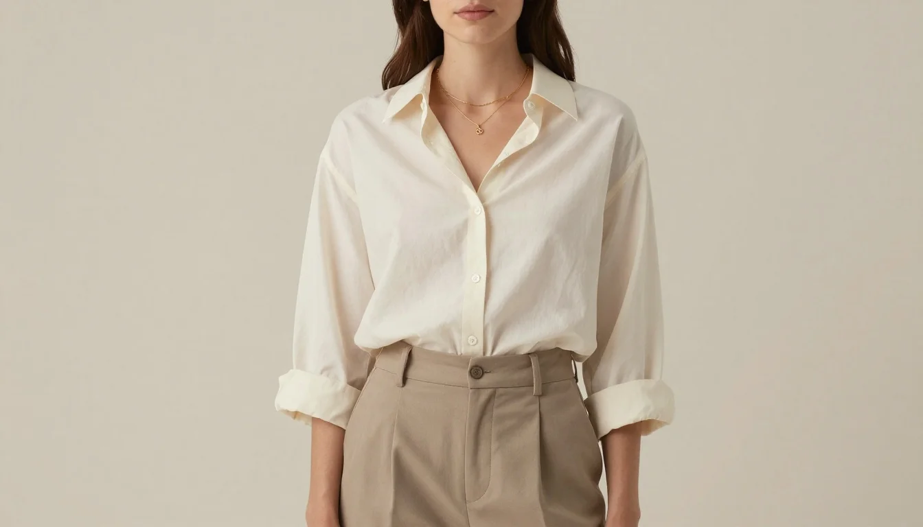 How to wear: Minimalist Wardrobe for Brunettes: A 15-Piece Color System How to wear minimalist wardrobe for brunettes: a 15-piece color system — pairing #92400e, #b45309, #d97706 near the face