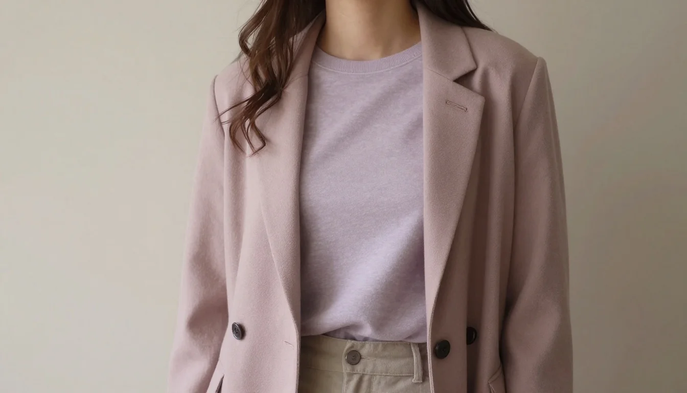 How to wear minimalist wardrobe for soft summer | muted capsule palette — pairing soft charcoal, cool taupe, dusty grey-blue near the face