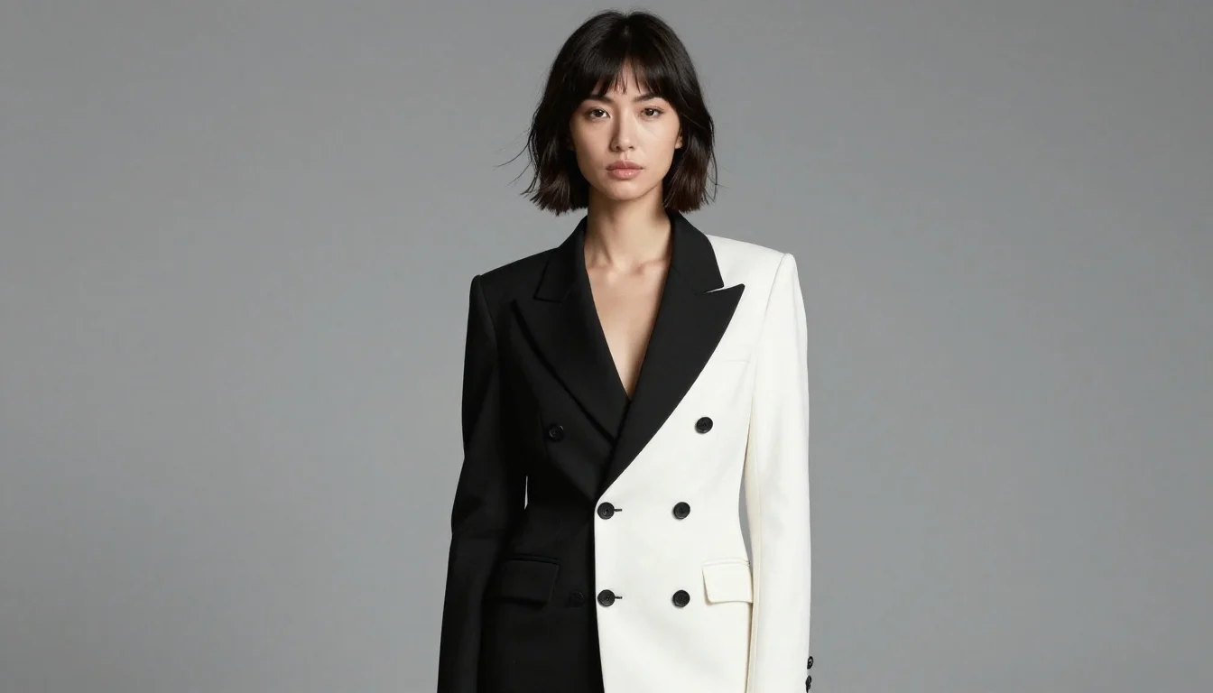 How to wear outfits for high contrast coloring — pairing true black, deep navy, rich charcoal near the face