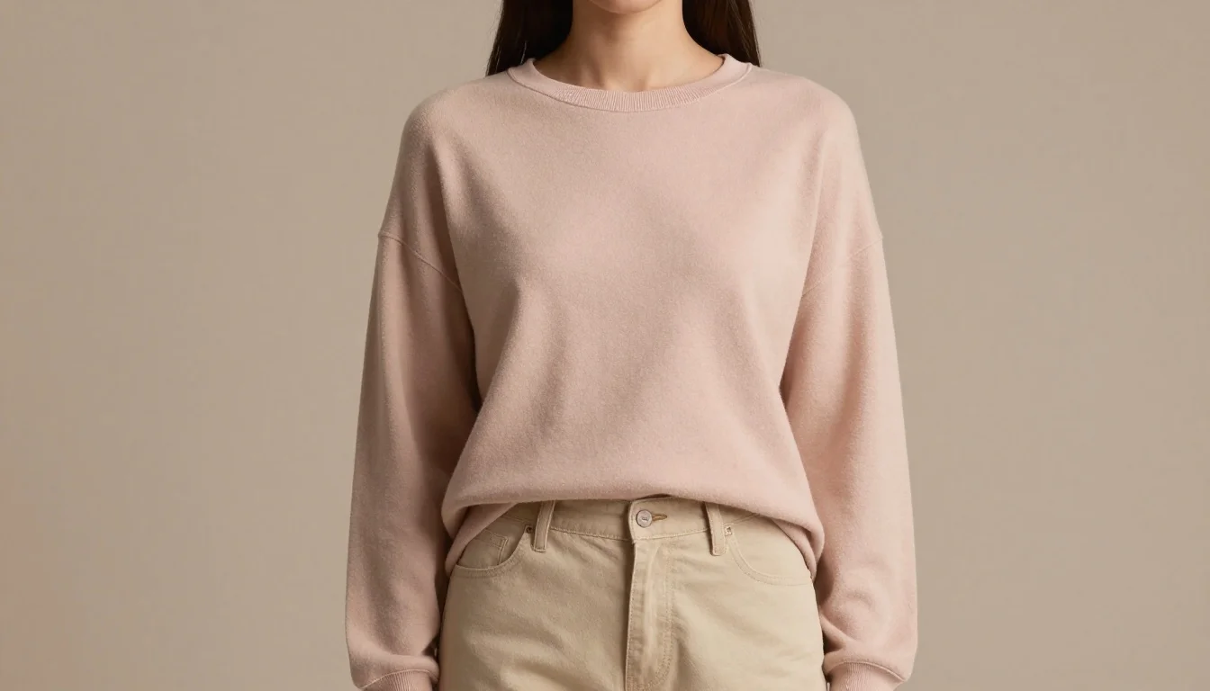 How to wear outfits for low contrast coloring — pairing warm stone, soft camel, warm ivory near the face