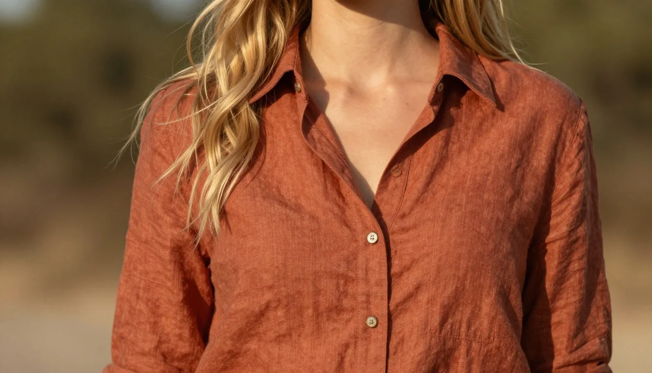 How to wear: Najlepsze kolory dla miodowego blondu — kompletny przewodnik How to wear najlepsze kolory dla miodowego blondu — kompletny przewodnik — pairing ciepła terakota, palony koral, ciepła brzoskwinia near the face
