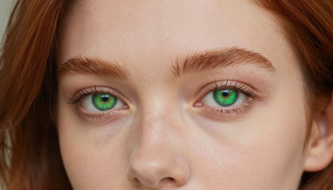 Najlepsze kolory dla rudych włosów i zielonych oczu Najlepsze kolory dla rudych włosów i zielonych oczu — flattering shades including leśna zieleń, szmaragd, myśliwska zieleń, głęboki teal