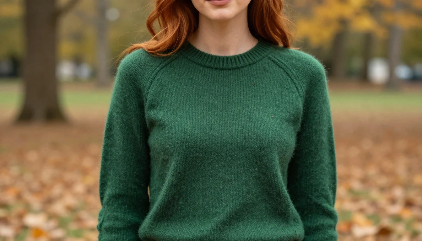 How to wear: Najlepsze kolory dla rudych włosów How to wear najlepsze kolory dla rudych włosów — pairing leśna zieleń, myśliwska zieleń, teal near the face