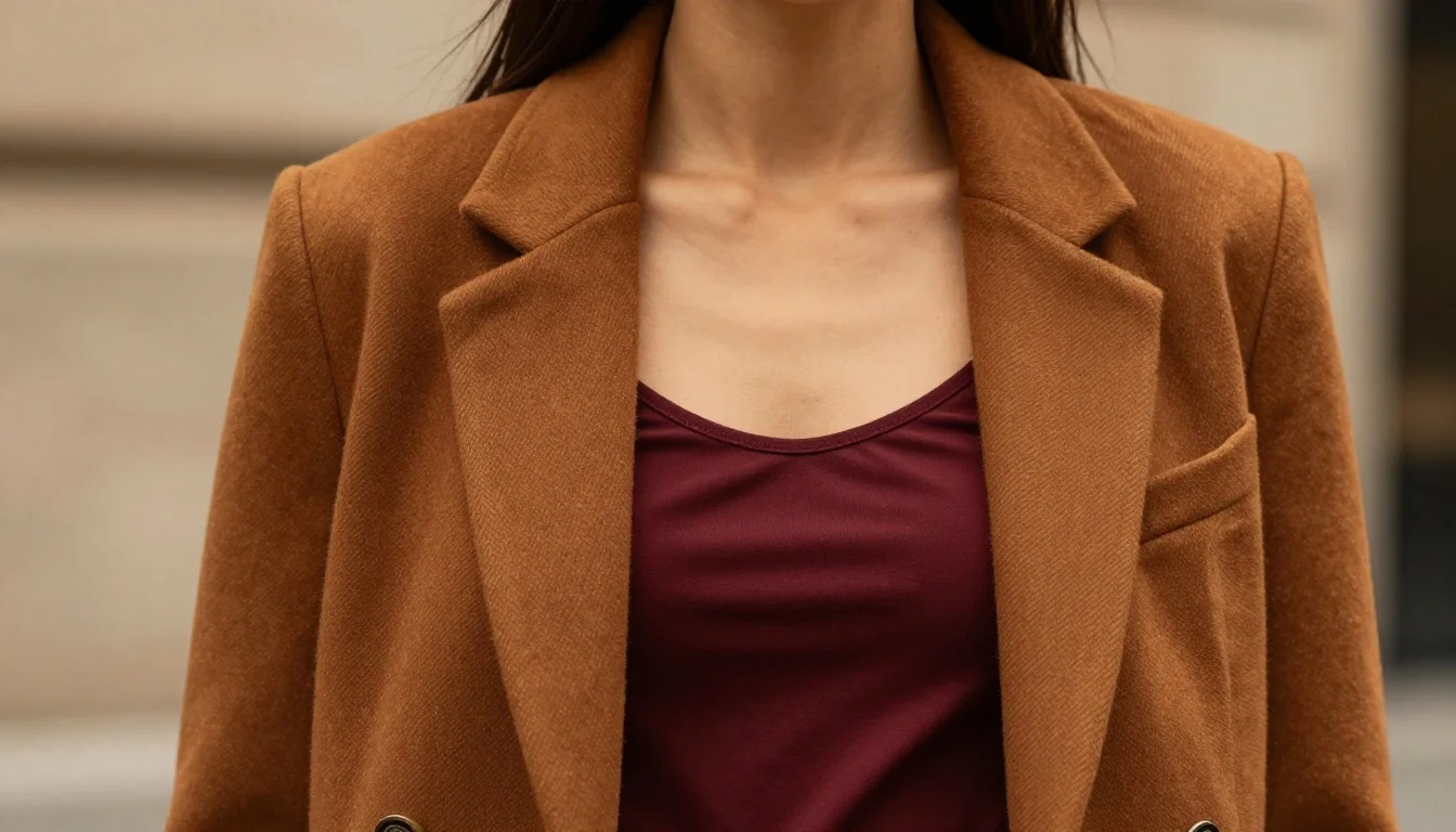 How to wear: Power Colors for Warm Undertones How to wear power colors for warm undertones — pairing warm burgundy, deep wine, brick red near the face