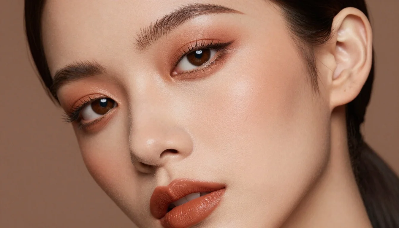 How to wear soft autumn makeup guide — pairing warm peach, golden beige, warm ivory near the face