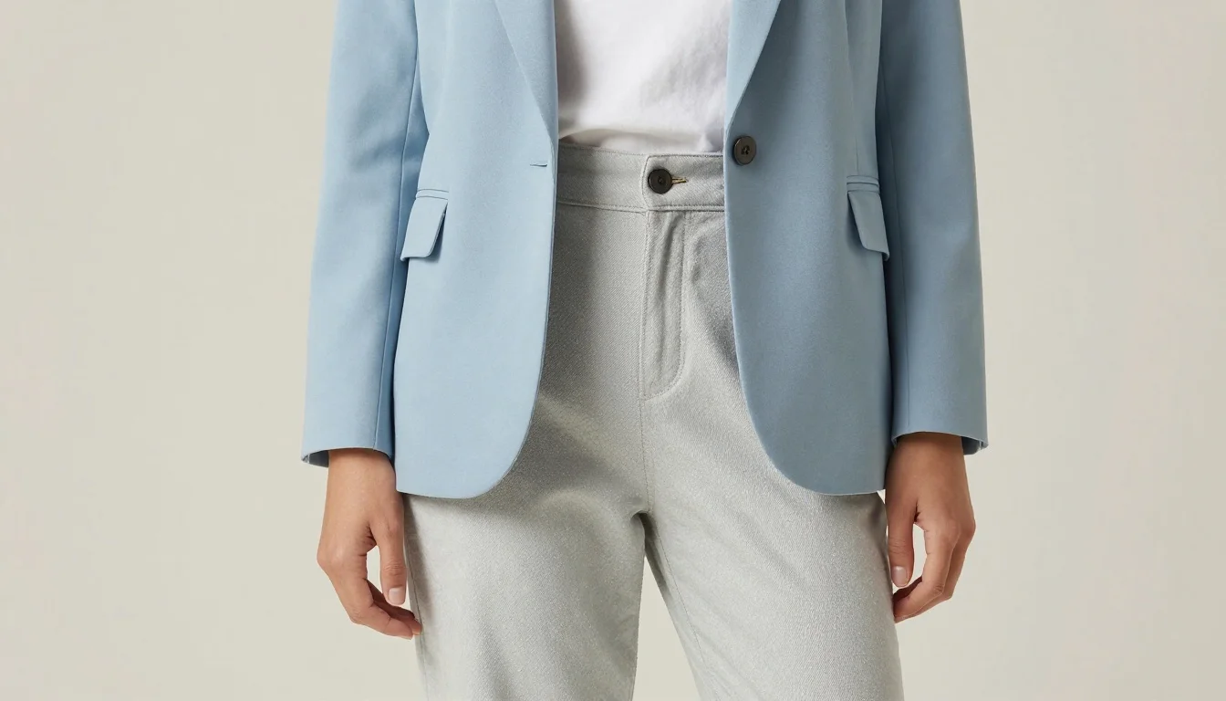 How to wear: Soft Summer Work Wardrobe How to wear soft summer work wardrobe — pairing #8c9099, #b2b8c0, #9a9ba0 near the face