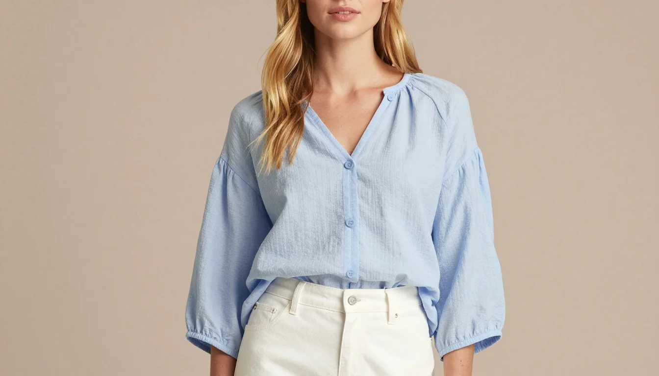 How to wear summer wardrobe for blonde hair — pairing sky blue, cornflower blue, cobalt blue near the face