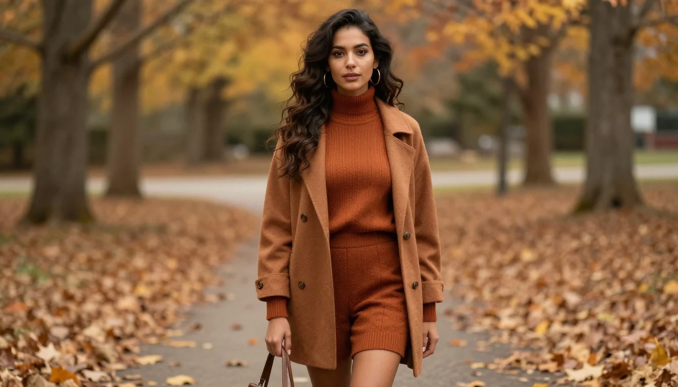 How to wear: Thanksgiving Outfit Colors for Olive Skin | PaletteHunt How to wear thanksgiving outfit colors for olive skin | palettehunt — pairing #c2622a, #a0522d, #d2691e near the face