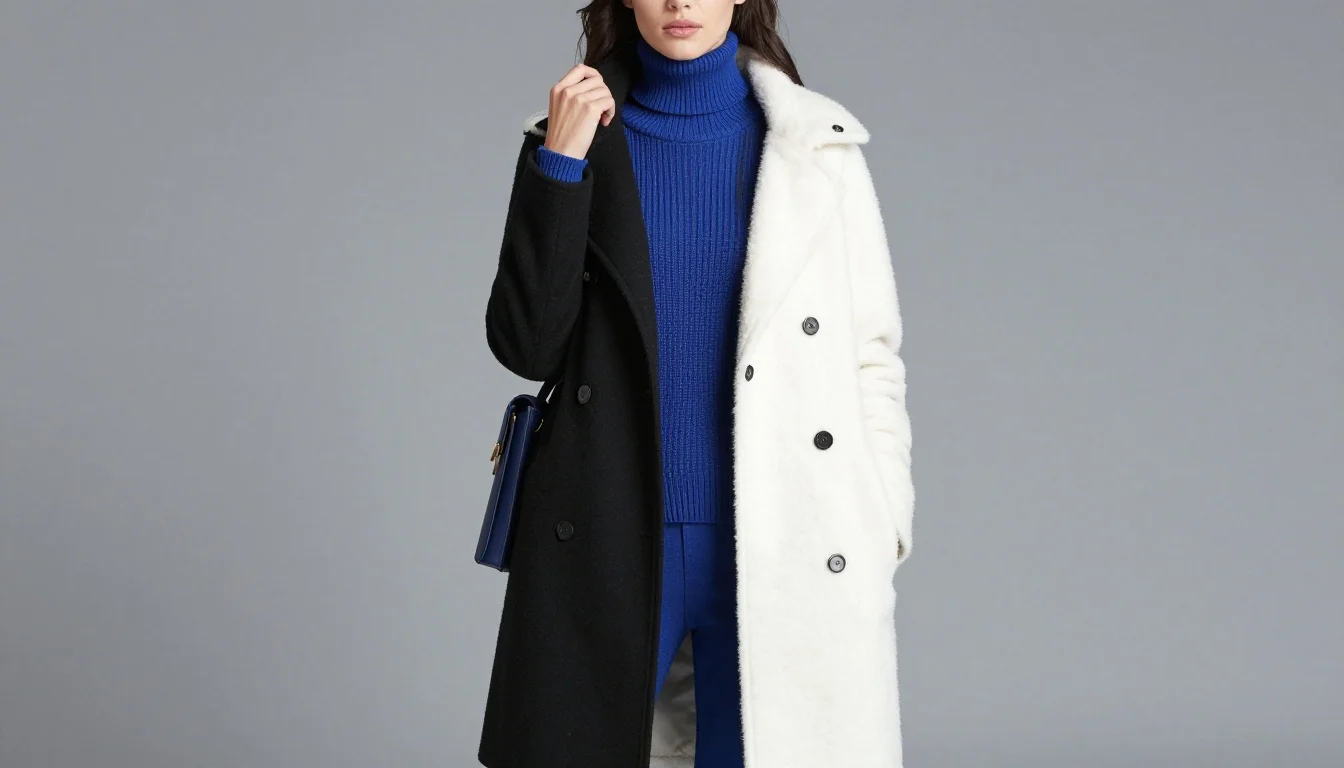 How to wear: Travel Capsule Wardrobe for Cool Winter How to wear travel capsule wardrobe for cool winter — pairing true black, pure white, charcoal near the face