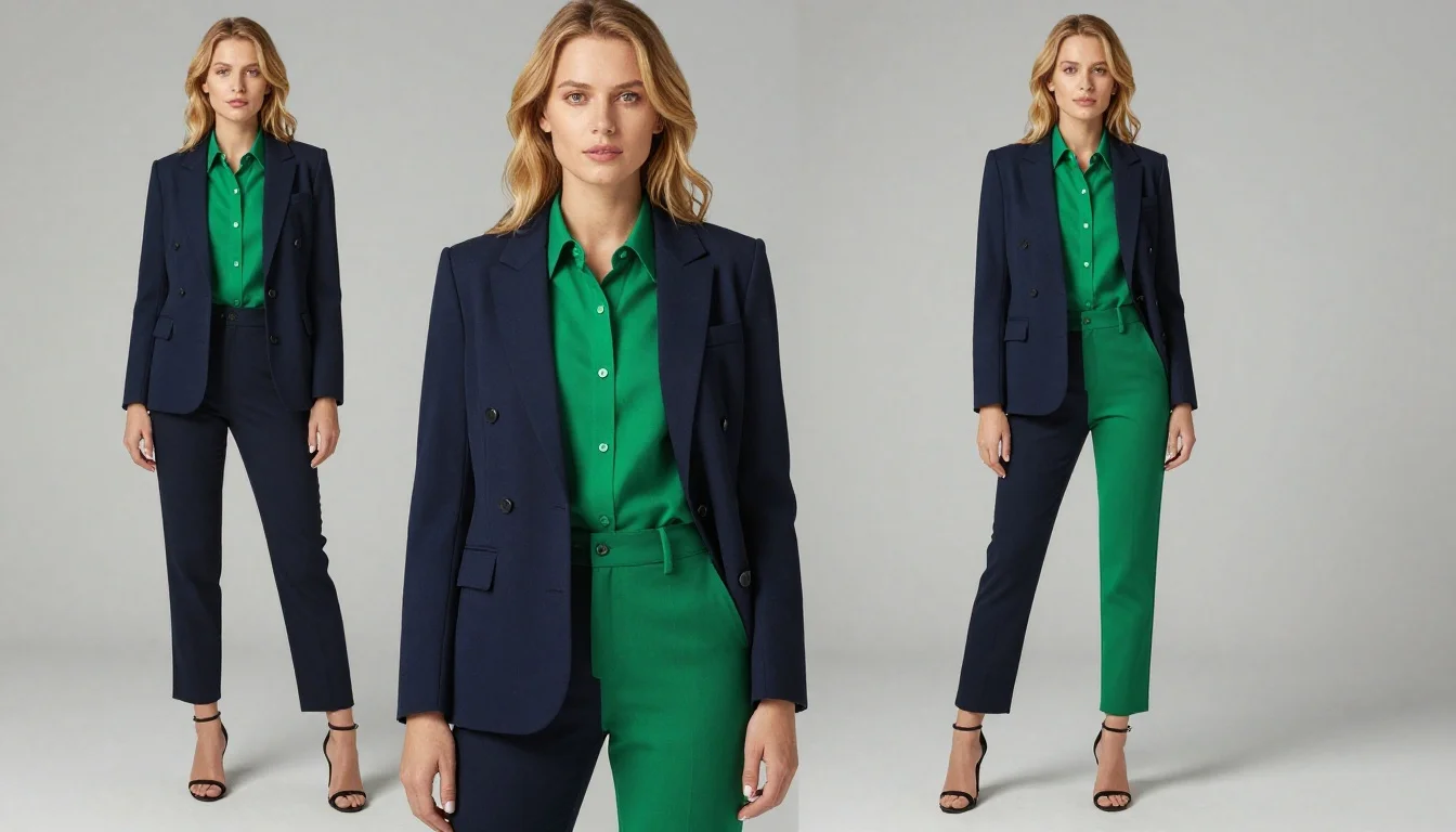 How to wear wardrobe for blonde hair | colors that make it glow — pairing french navy, warm teal, dusty blue near the face