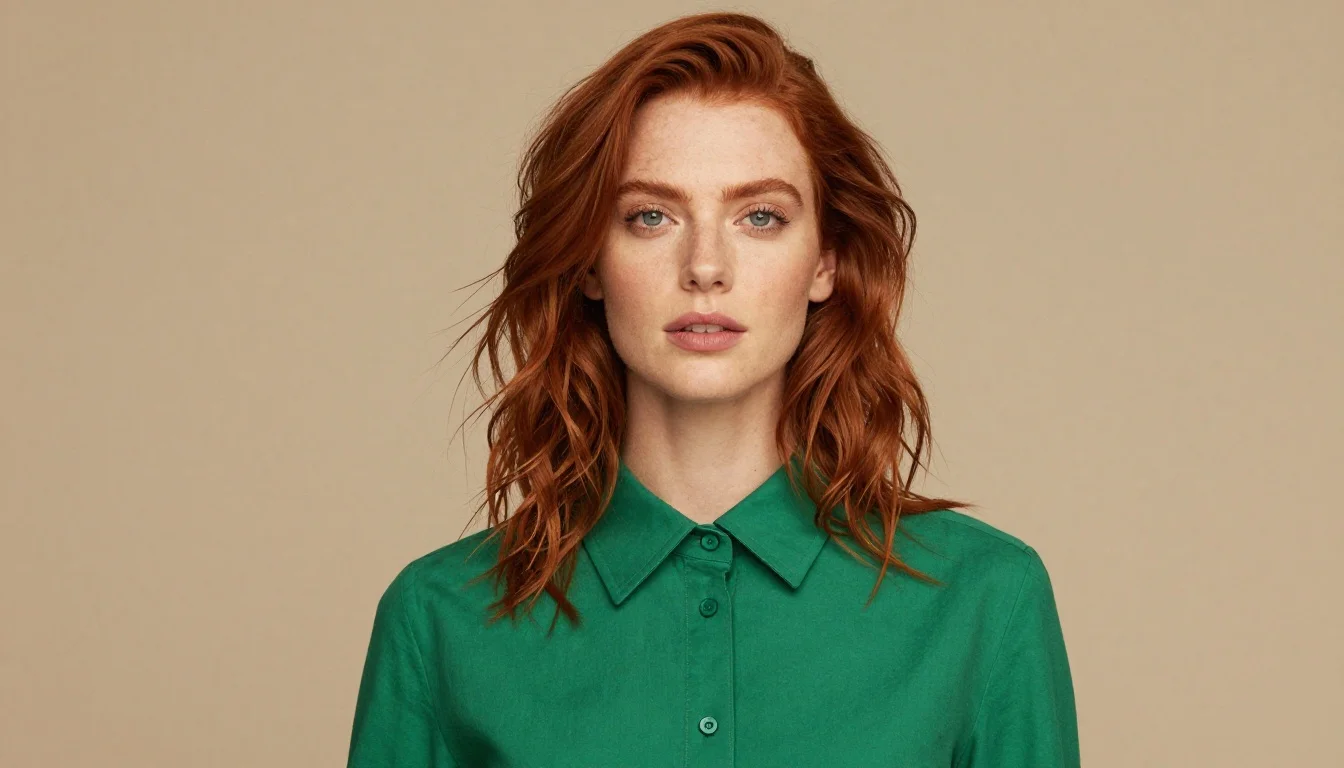 Wardrobe for Red Hair | Colors That Let Your Hair Shine Wardrobe for Red Hair | Colors That Let Your Hair Shine — flattering shades including navy, warm ivory, camel, warm white