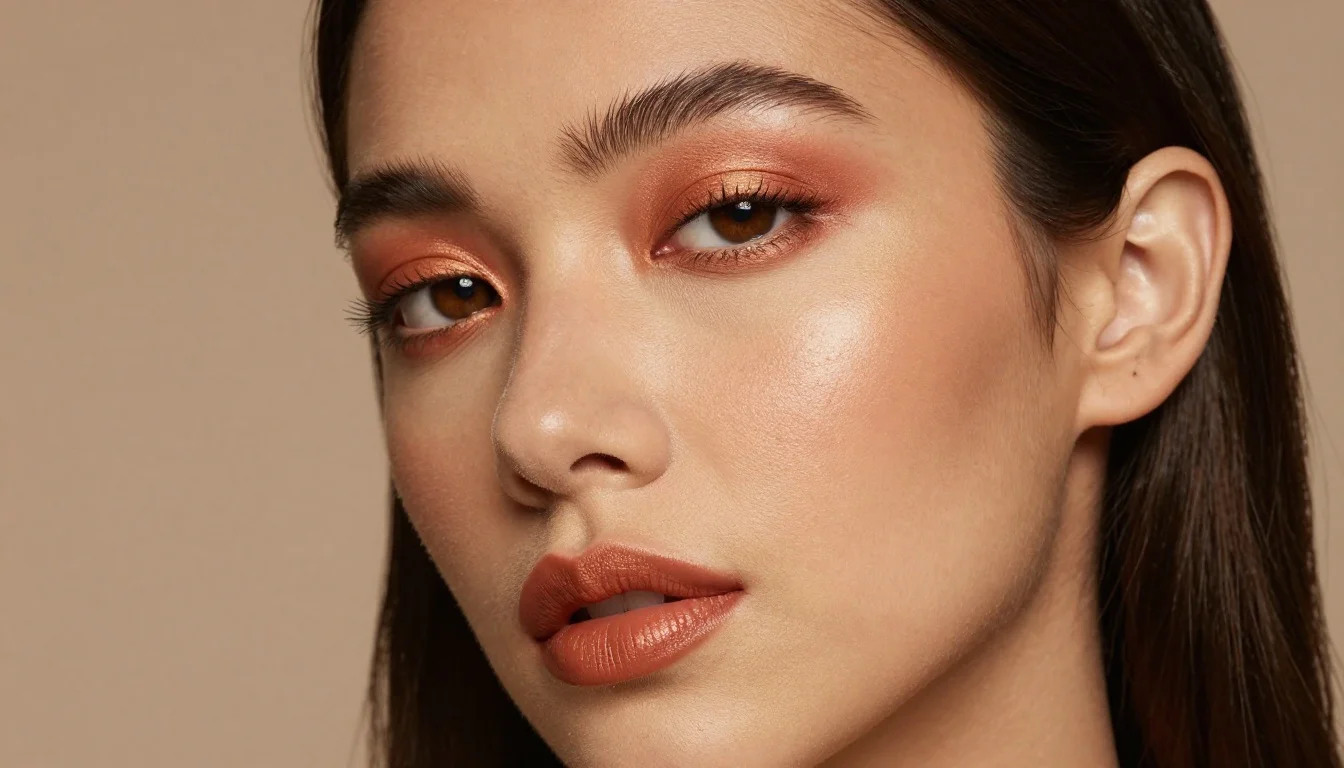 How to wear: Warm Autumn Makeup: Colors for Your Season How to wear warm autumn makeup: colors for your season — pairing #c47722, #a0522d, #b8450a near the face