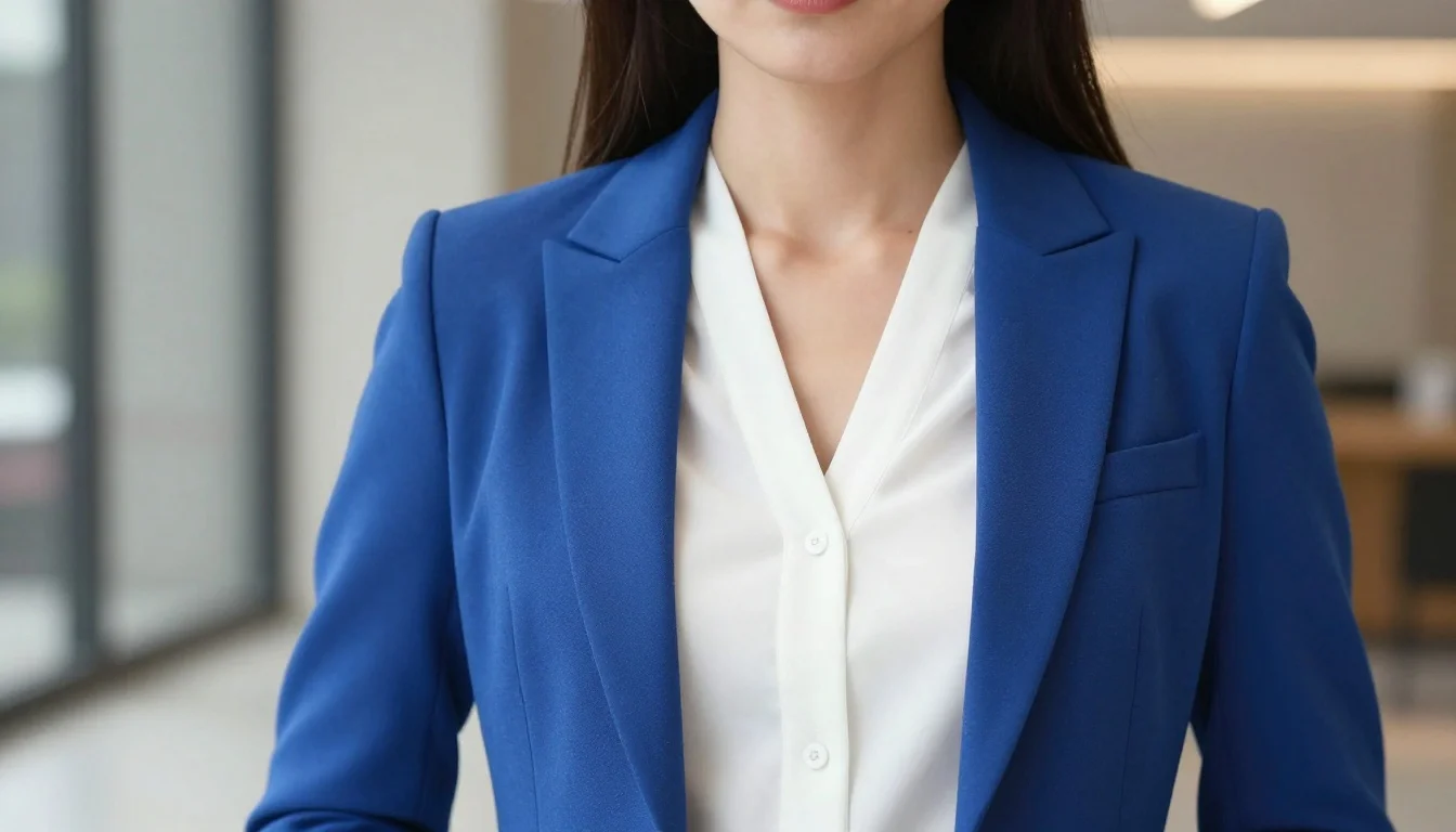 How to wear work outfits for cool undertones | office color guide — pairing bright white, cool charcoal, true navy near the face