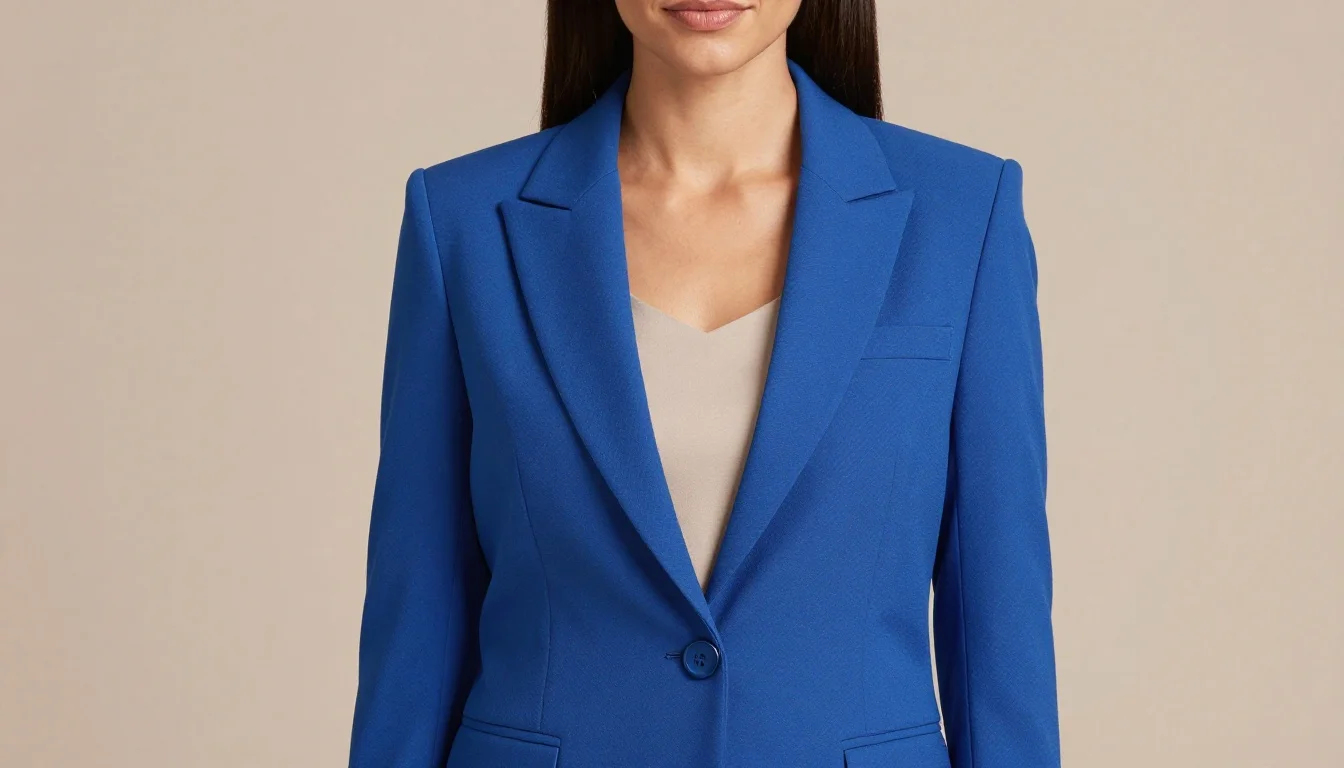How to wear work outfits for tan skin — pairing crisp white shirt, bright white suiting, cool light grey near the face