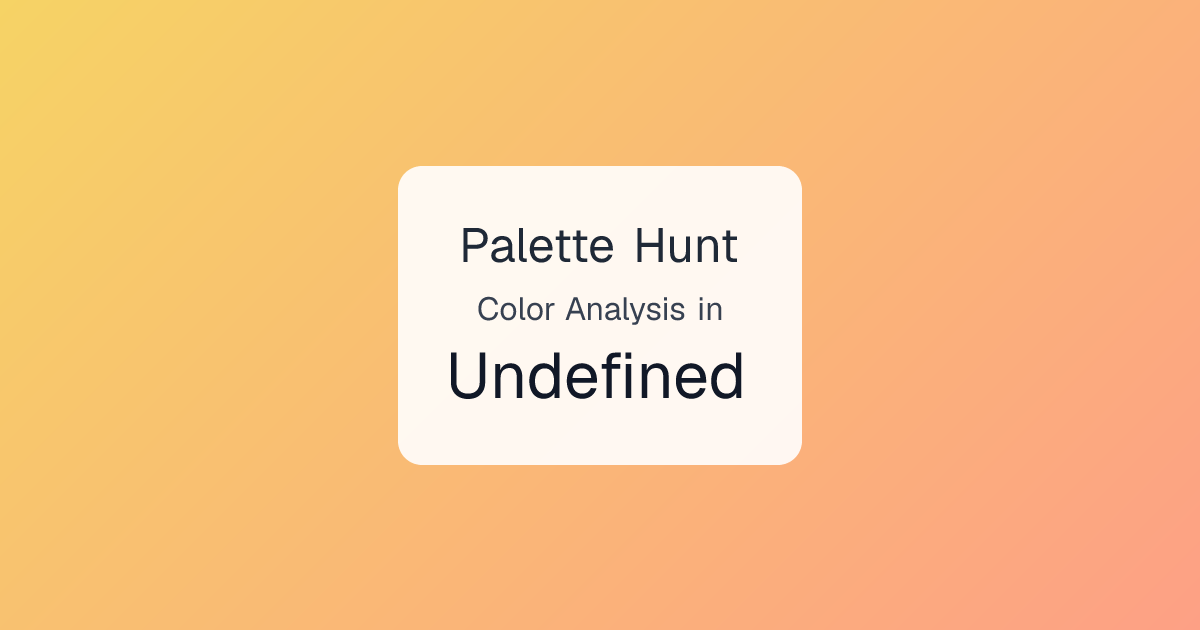 Color Analysis in Rio de Janeiro, Brazil
